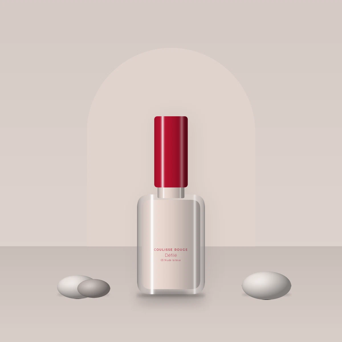 Vernis à ongles Défilé à l'huile de raisin – Coulisse Rouge, photo d'ambiance