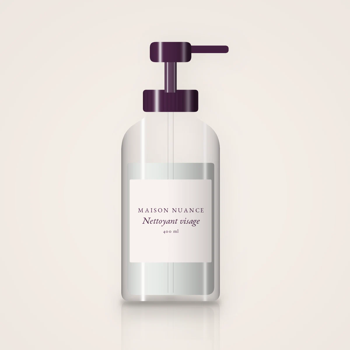 Nettoyant visage anti-imperfections à l'hydrolat de néroli – Maison Nuance, flacon-pompe 400 ml