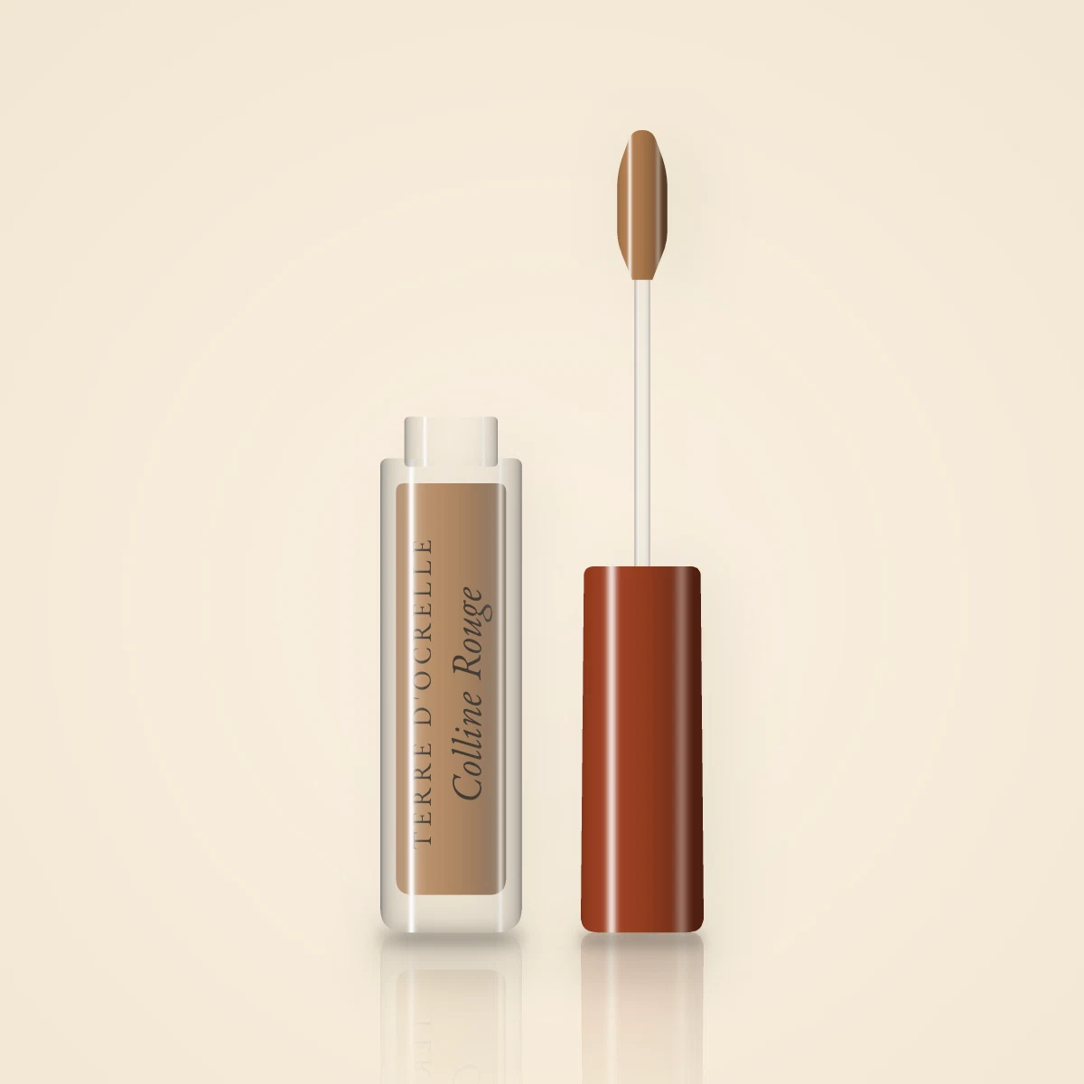 Correcteur Colline Rouge au panthénol – Terre d'Ocrelle, flacon applicateur 4 ml, teinte 08 Caramel