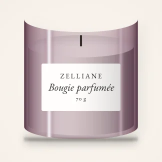 Bougie parfumée réconfortante au romarin – Zelliane, pot en verre 70 g