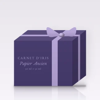 Coffret Papier Ancien à la bergamote – Carnet d'Iris, 30 ml + 50 ml