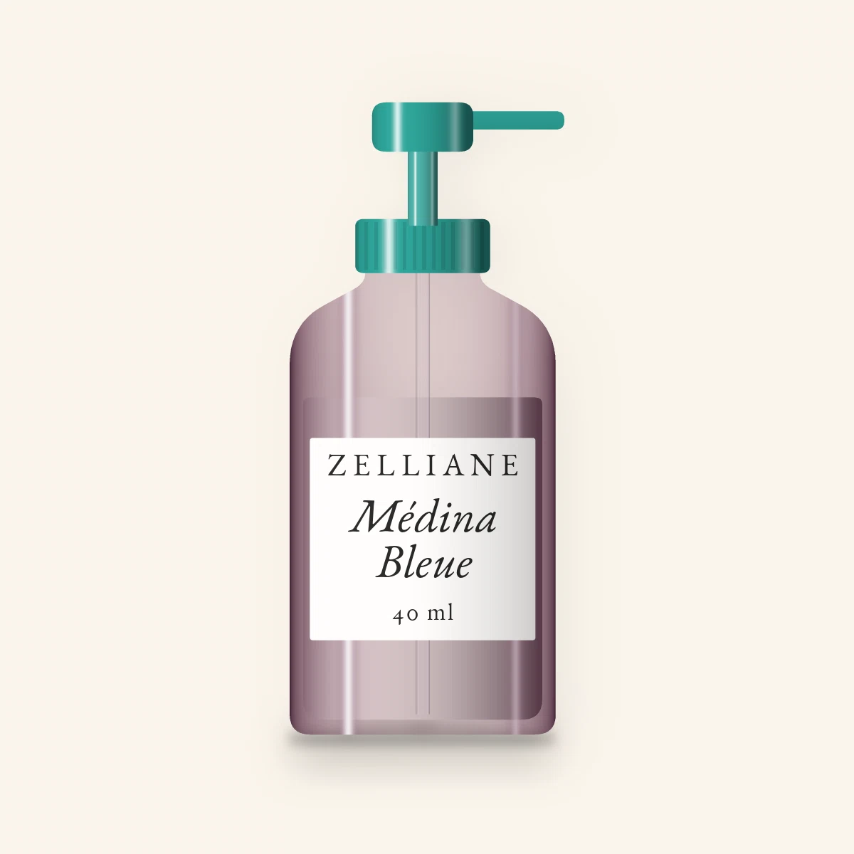 Crème hydratante réconfortante Médina Bleue – Zelliane, flacon-pompe 40 ml