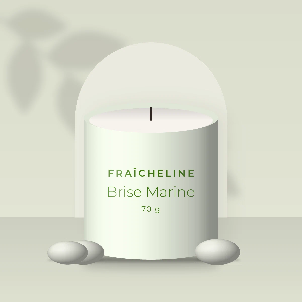 Bougie parfumée Brise Marine délicate – Fraîcheline, photo d'ambiance