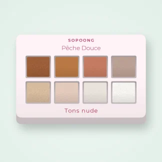 Palette yeux Pêche Douce précieuse – Sopoong, 12 × 1 g, teinte Tons nude