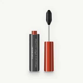 Mascara effet courbe à l'huile de raisin – Yukimori, flacon et brosse 8 ml, teinte Noir intense