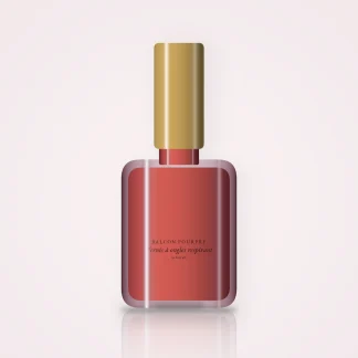 Vernis à ongles respirant au thé vert – Balcon Pourpre, flacon 10 ml, teinte 10 Corail