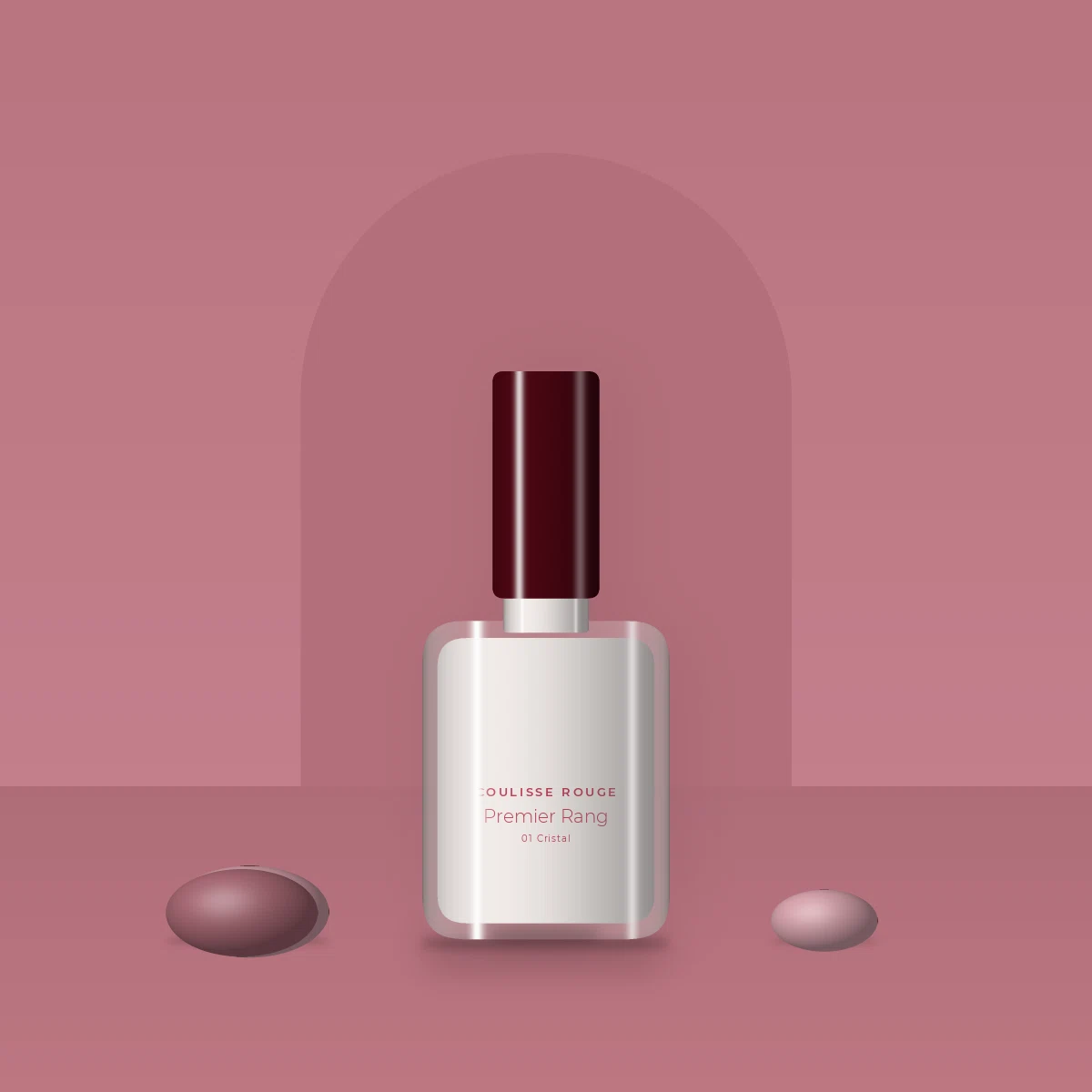 Vernis à ongles Premier Rang fortifiant – Coulisse Rouge, photo d'ambiance