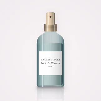 Brume Galerie Blanche printanière au litchi – Palais Nacré, flacon spray 100 ml