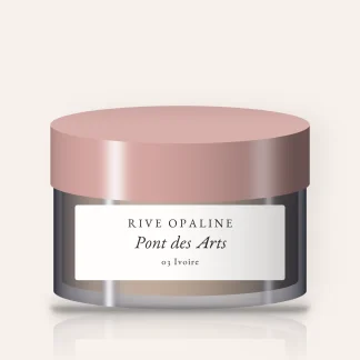 Poudre Pont des Arts à l'huile de jojoba – Rive Opaline, pot 20 g, teinte 03 Ivoire
