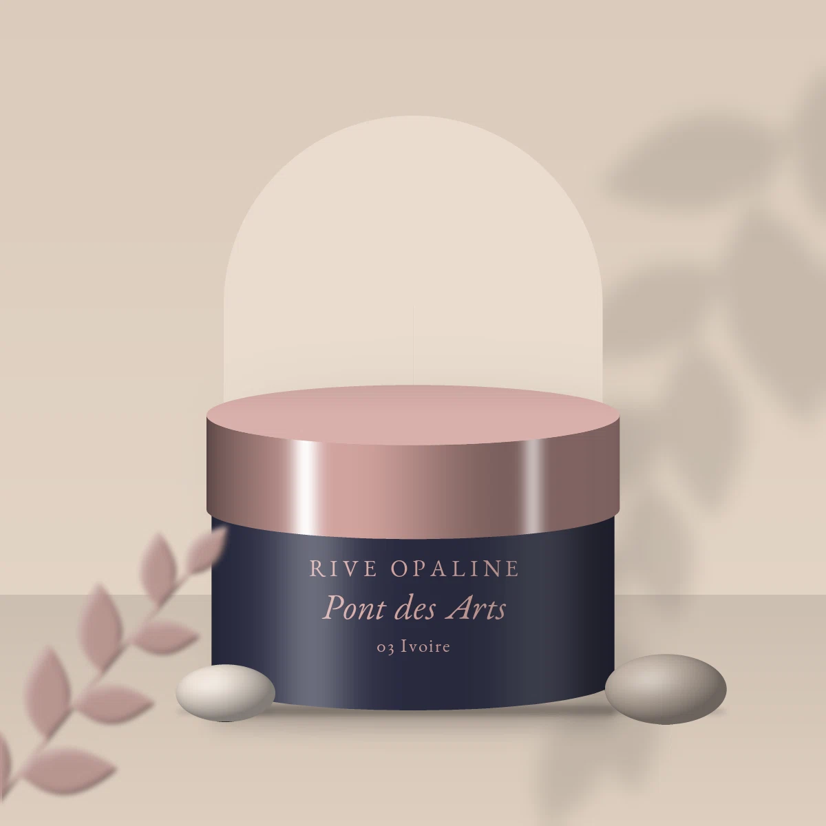 Poudre Pont des Arts à l'huile de jojoba – Rive Opaline, photo d'ambiance