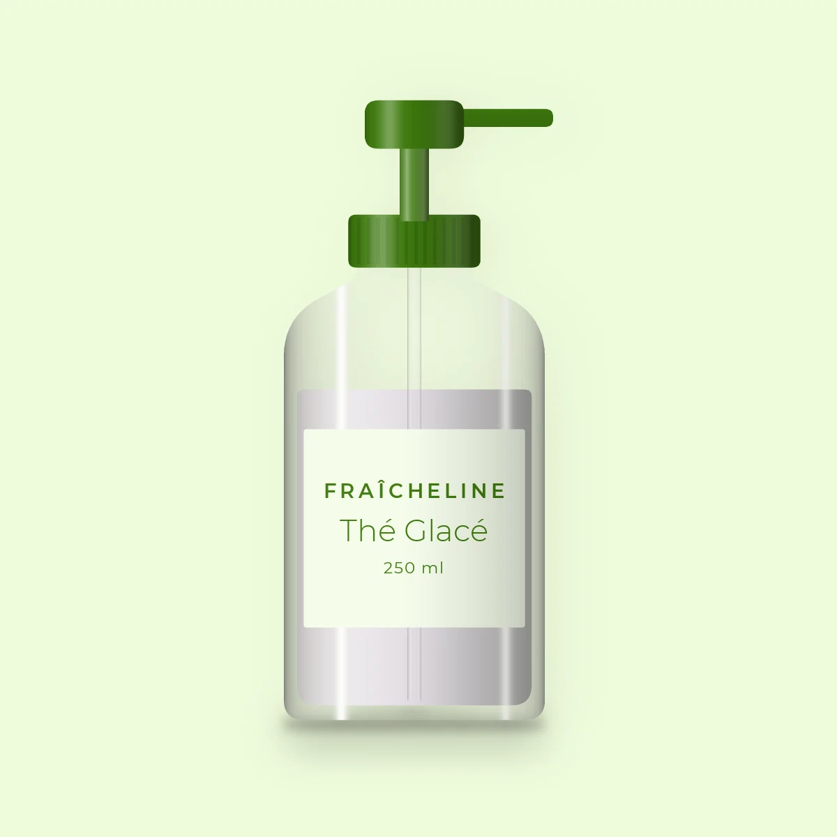 Crème coiffante Thé Glacé à l'huile de ricin – Fraîcheline, flacon-pompe 250 ml