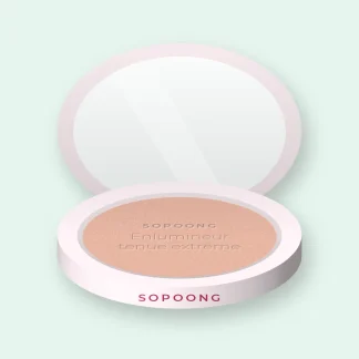 Enlumineur tenue extrême à l'amande douce – Sopoong, boîtier 7 g, teinte Or rose