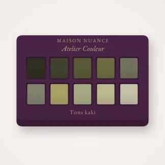 Palette yeux Atelier Couleur regard intense – Maison Nuance, 12 × 1 g, teinte Tons kaki