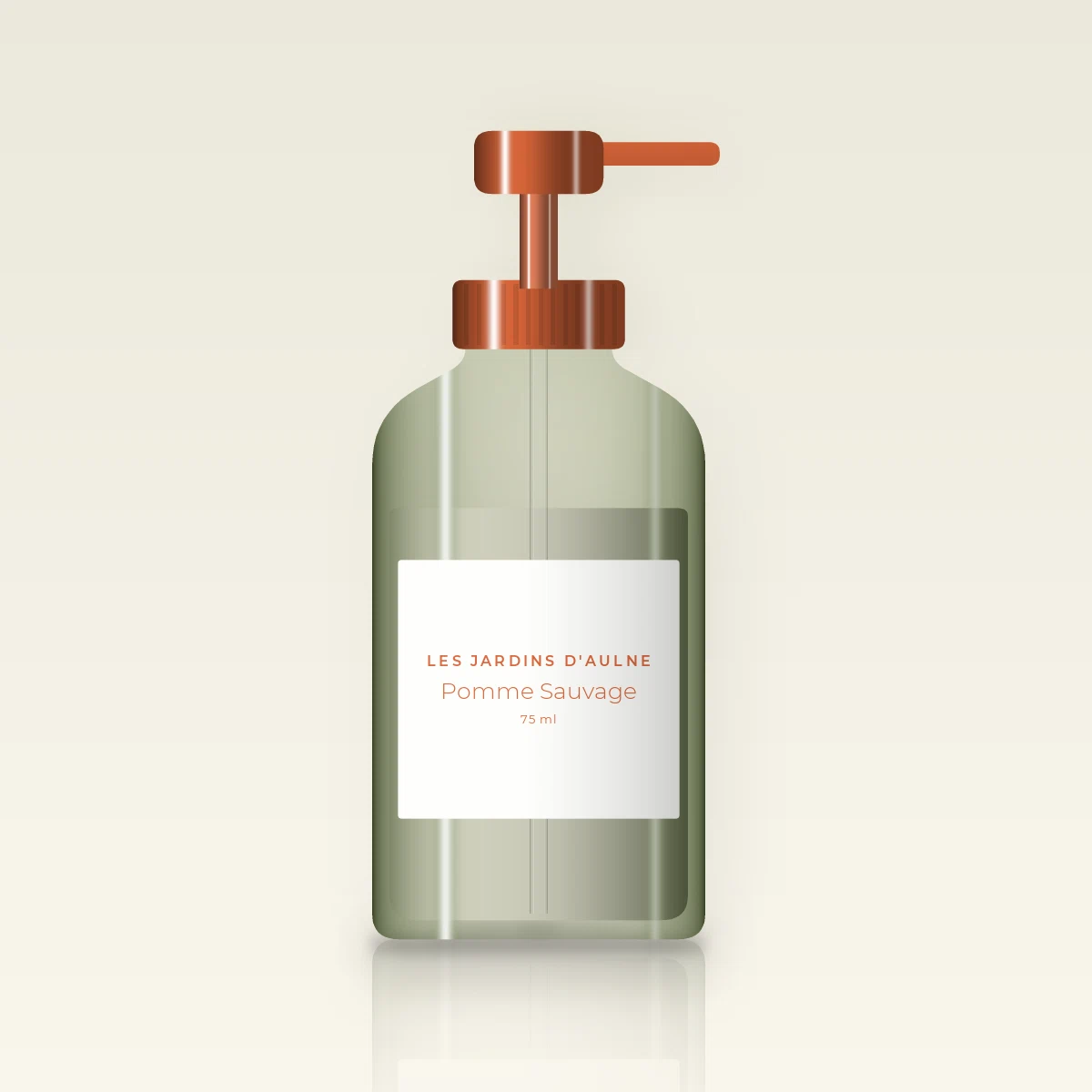Crème coiffante Pomme Sauvage au beurre de murumuru – Les Jardins d'Aulne, flacon-pompe 75 ml