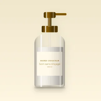 Soin sans rinçage brillance miroir à l'huile de coco – Mardi Douceur, flacon-pompe 200 ml