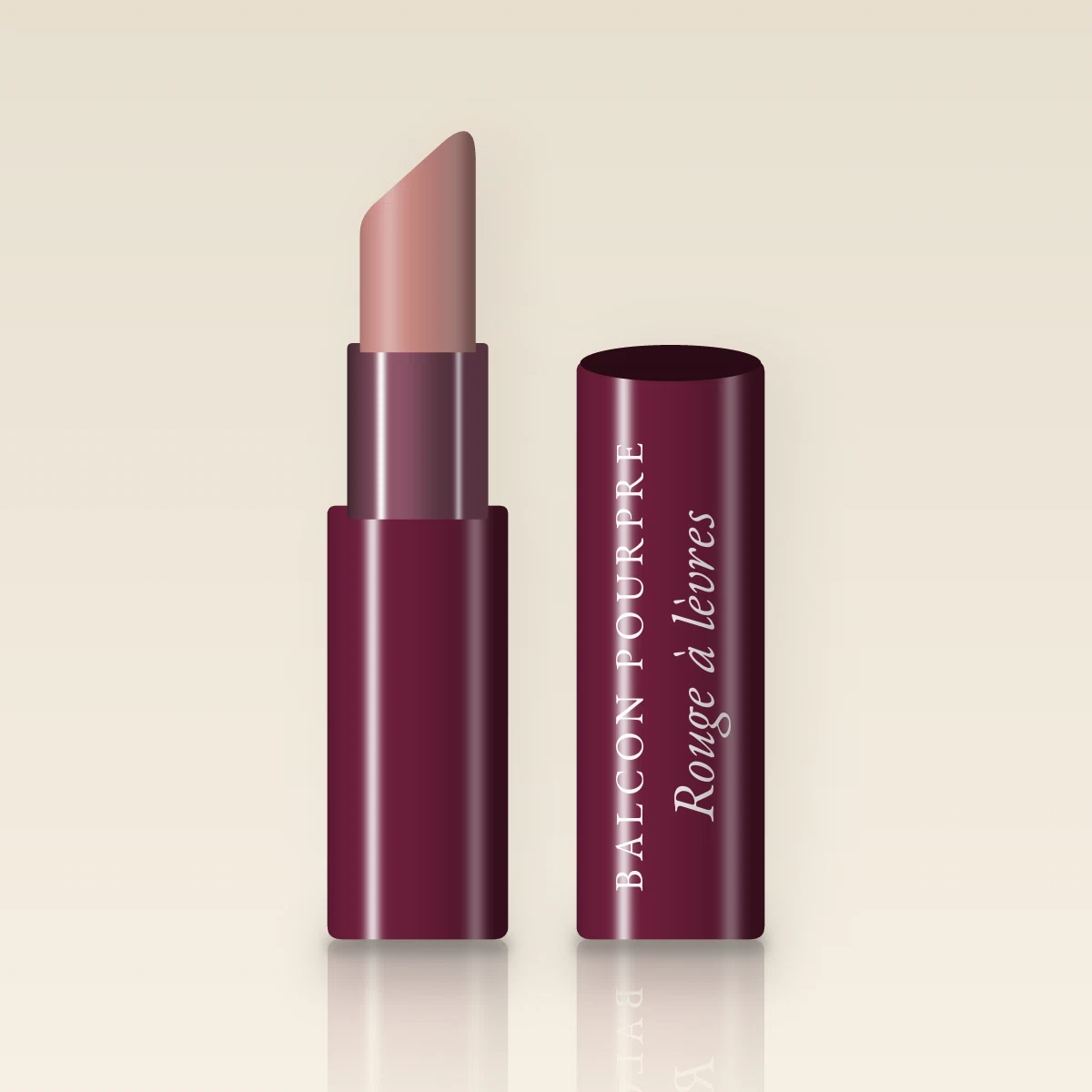 Rouge à lèvres couleur intense à l'huile de noisette – Balcon Pourpre, étui 3,5 g, teinte 02 Nude rosé