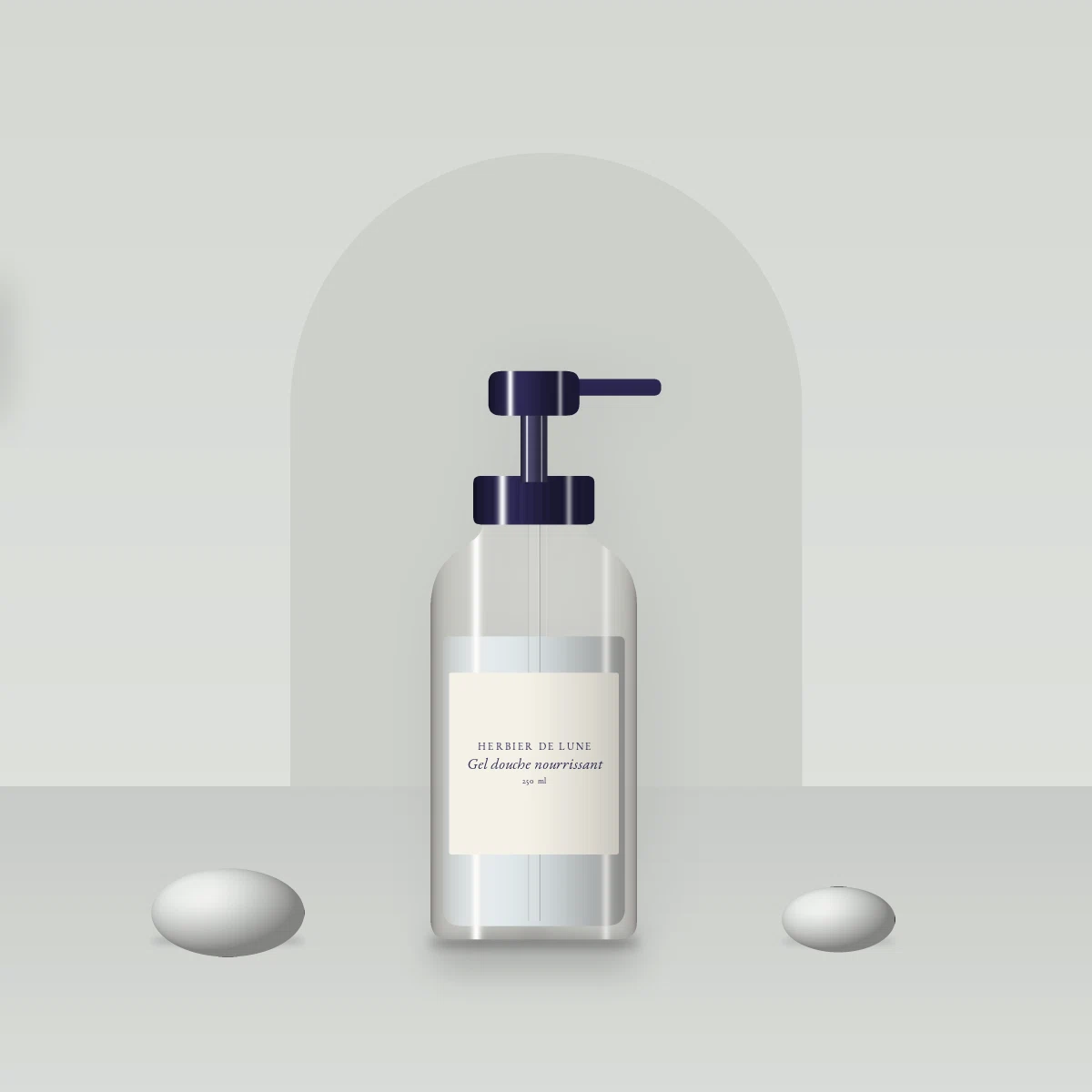 Gel douche nourrissant à l'huile de jojoba – Herbier de Lune, photo d'ambiance