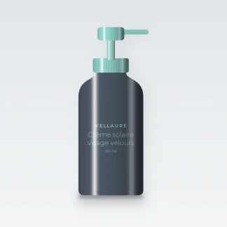 Crème solaire visage velours à l'extrait de calendula SPF 30 – Vellaure, flacon-pompe 50 ml