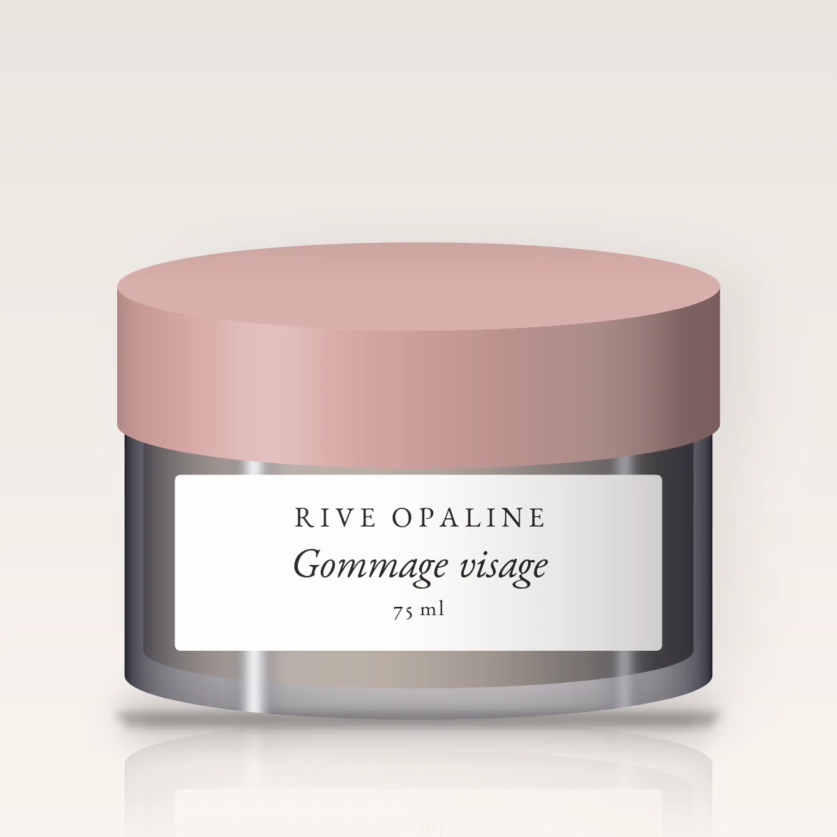 Gommage visage micro-exfoliant à la poudre de bambou – Rive Opaline, pot 75 ml