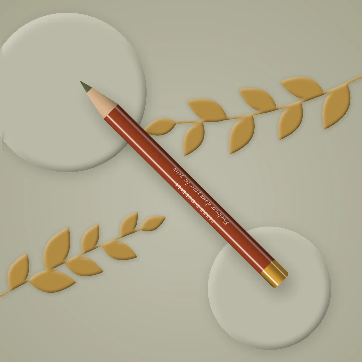 Eyeliner doux pour les yeux au beurre de cacao – Terre d'Ocrelle, photo d'ambiance