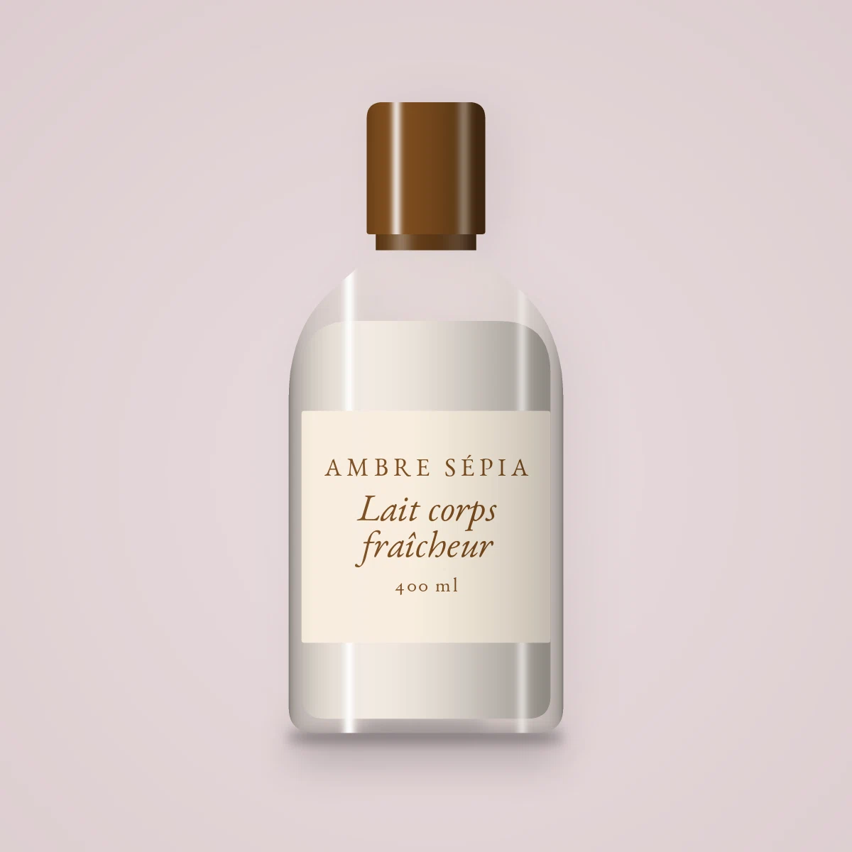 Lait corps fraîcheur à la vitamine E – Ambre Sépia, flacon 400 ml
