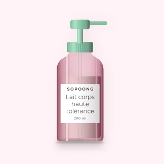 Lait corps haute tolérance à l'huile de macadamia – Sopoong, flacon-pompe 200 ml