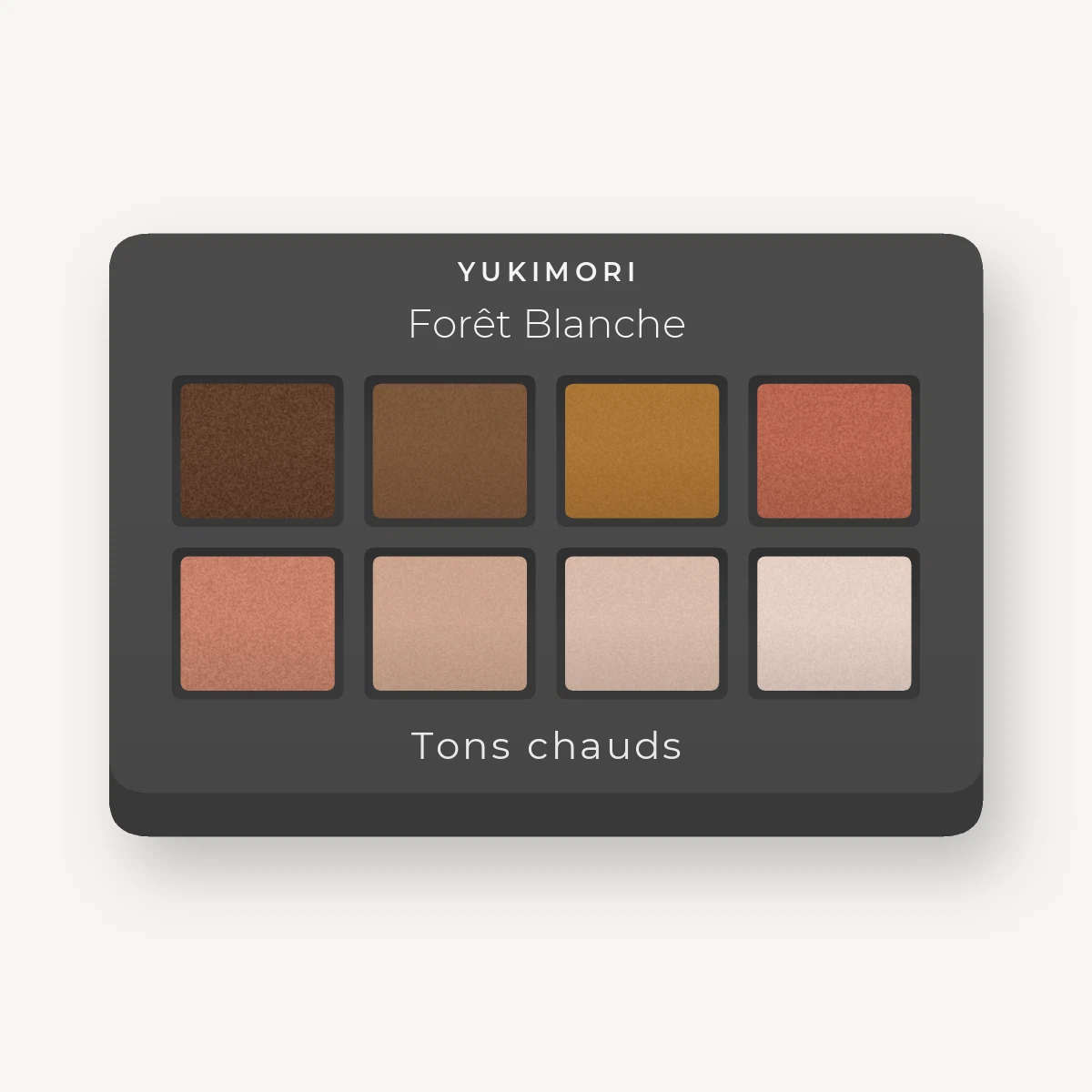 Palette yeux Forêt Blanche au bleuet – Yukimori, 9 × 1 g, teinte Tons chauds