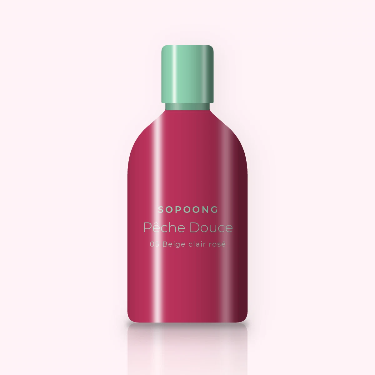 Fond de teint Pêche Douce à l'huile de jojoba – Sopoong, flacon 30 ml, teinte 05 Beige clair rosé