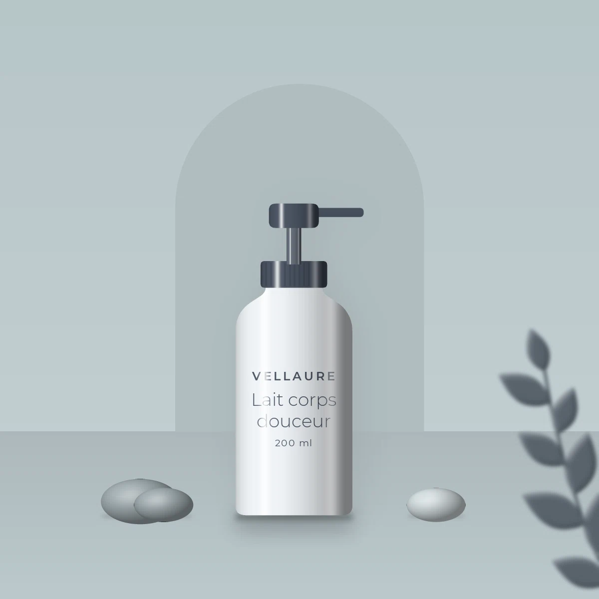Lait corps douceur à la vitamine E – Vellaure, photo d'ambiance