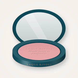 Blush joues et paupières à l'hibiscus – Laque Rivoli, boîtier 4 g, teinte 01 Rose poudré
