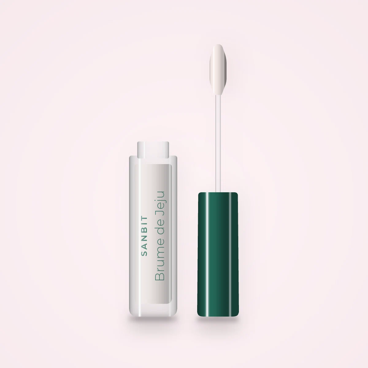 Gloss effet bonne mine Brume de Jeju – Sanbit, flacon applicateur 4 ml, teinte 01 Cristal