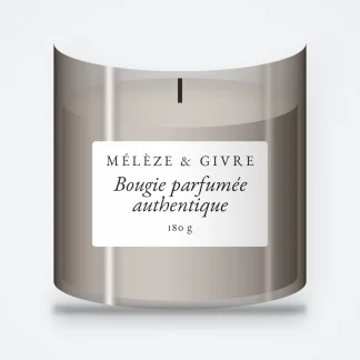 Bougie parfumée authentique au néroli – Mélèze & Givre, pot en verre 180 g