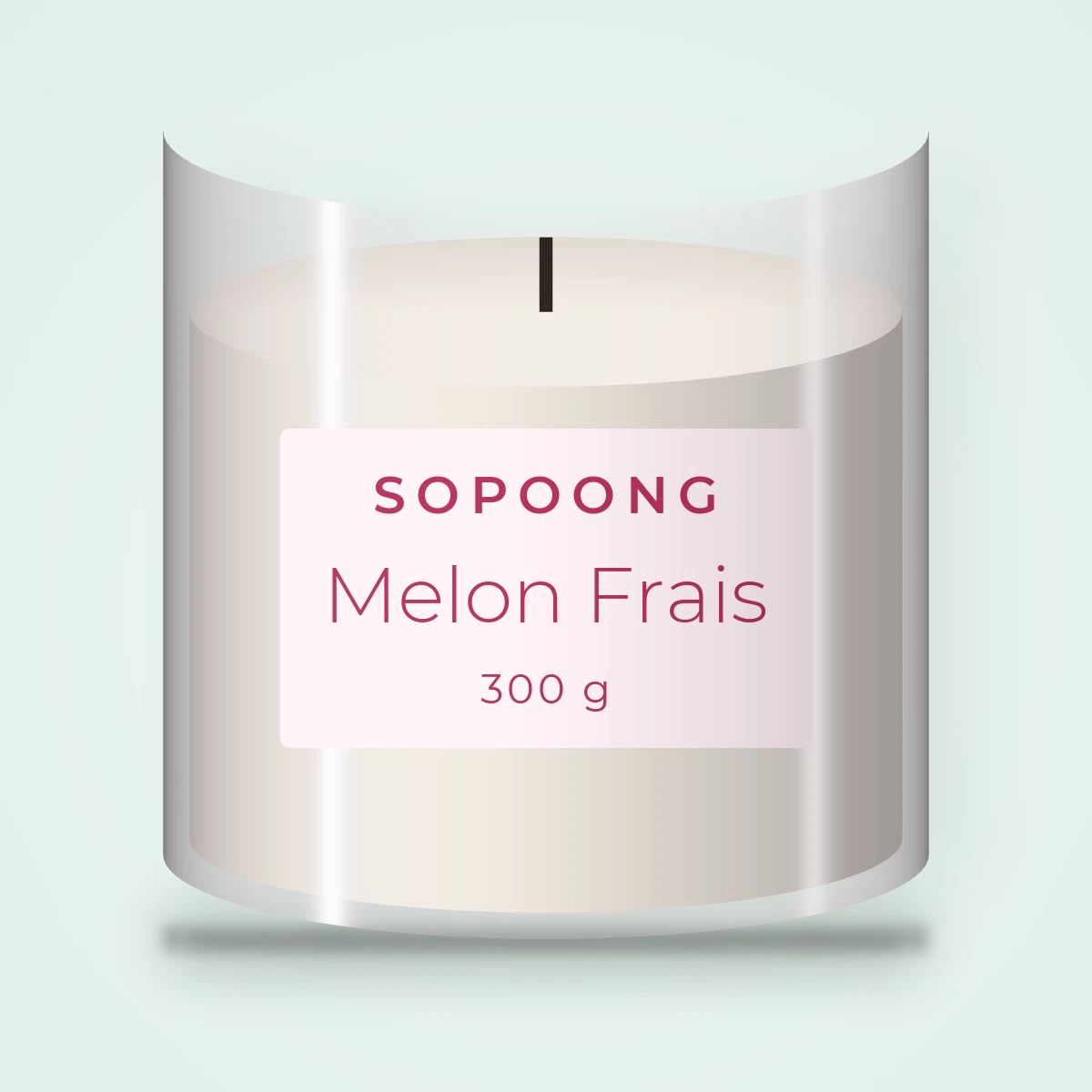 Bougie parfumée Melon Frais au clou de girofle – Sopoong, pot en verre 300 g