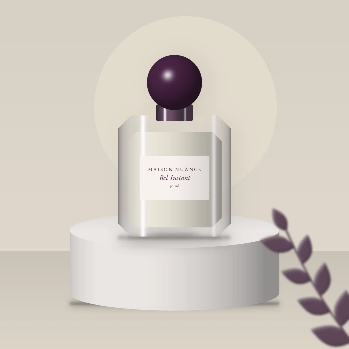 Parfum Bel Instant ardent au géranium rosat – Maison Nuance, photo d'ambiance