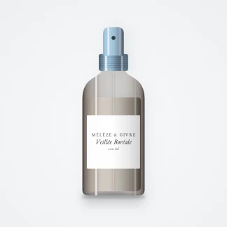 Lait solaire Veillée Boréale satiné SPF 50+ – Mélèze & Givre, flacon spray 200 ml