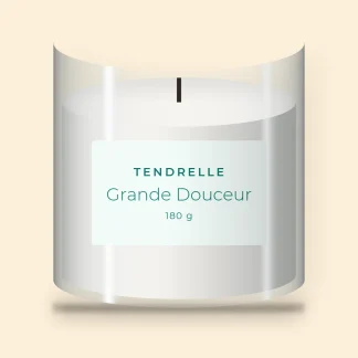 Bougie parfumée Grande Douceur lumineuse – Tendrelle, pot en verre 180 g