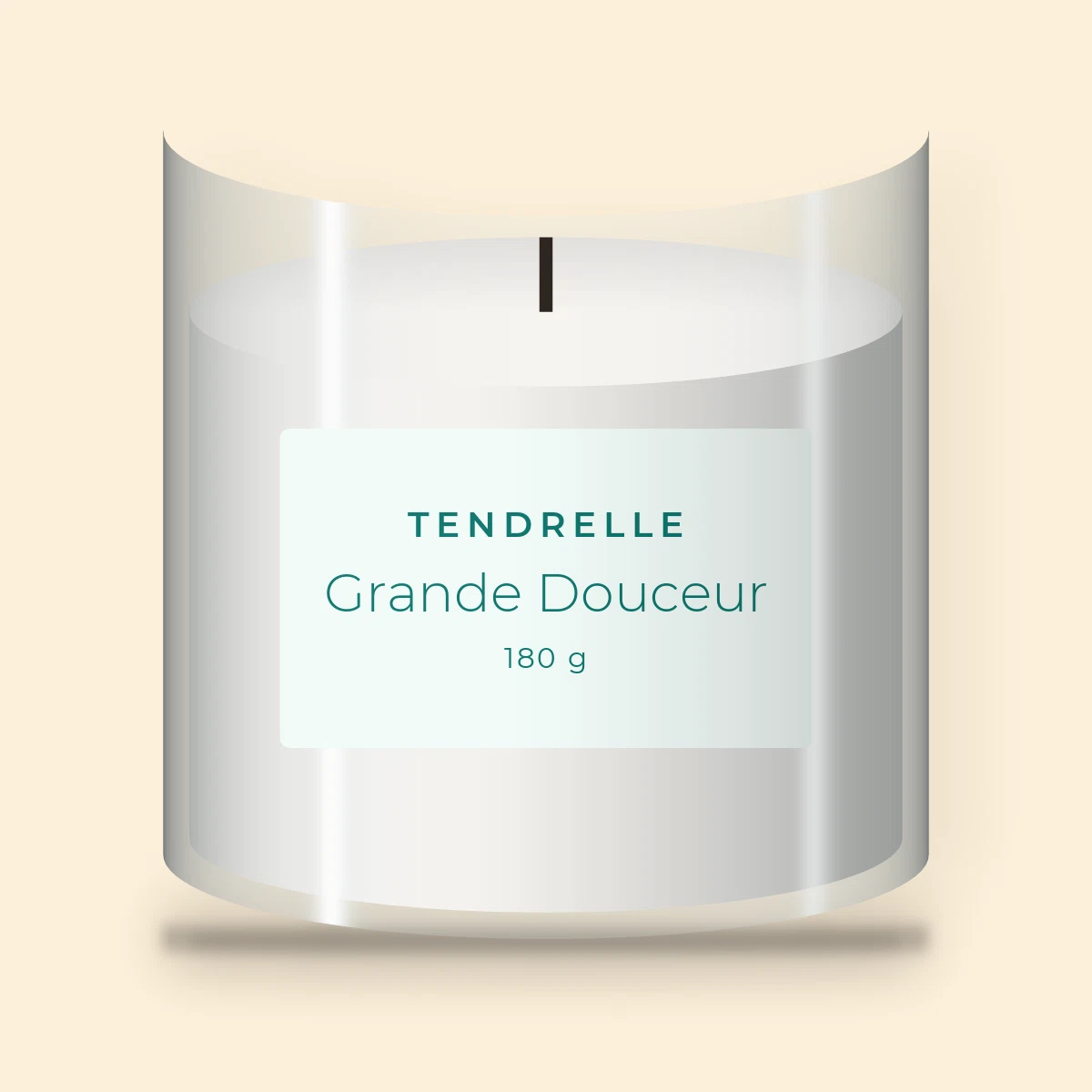 Bougie parfumée Grande Douceur lumineuse – Tendrelle, pot en verre 180 g