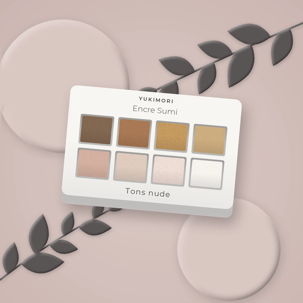 Palette yeux Encre Sumi au kaolin – Yukimori, photo d'ambiance