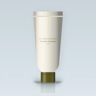 Crème à raser Contrée Lointaine à la vitamine E – Le Cartographe, tube 100 ml
