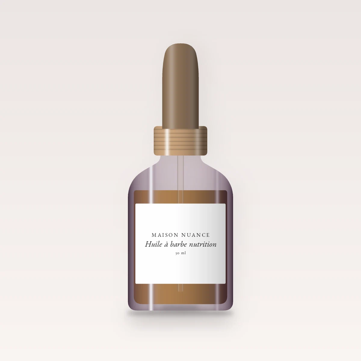 Huile à barbe nutrition à la rose musquée – Maison Nuance, flacon compte-gouttes 30 ml