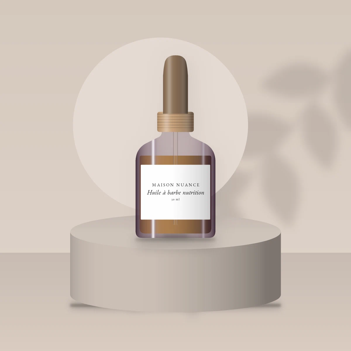 Huile à barbe nutrition à la rose musquée – Maison Nuance, photo d'ambiance