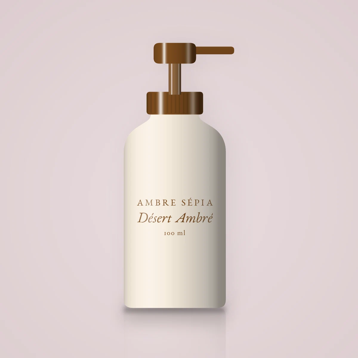 Gel douche Désert Ambré onctueux – Ambre Sépia, flacon-pompe 100 ml