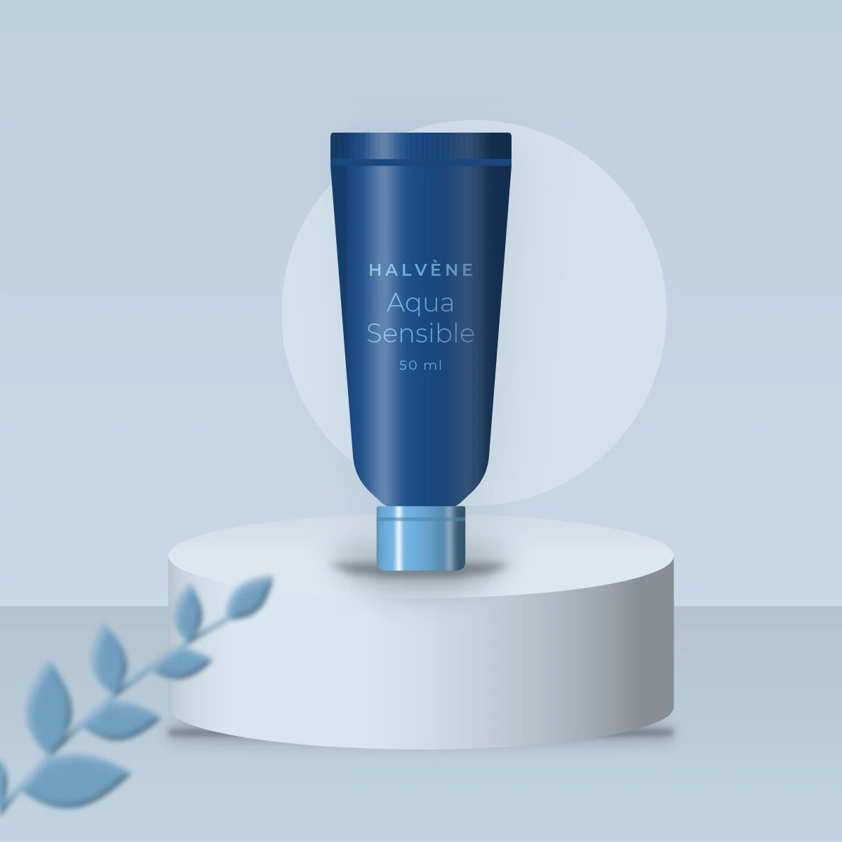 Crème solaire visage sans traces Aqua Sensible SPF 30 – Halvène, photo d'ambiance