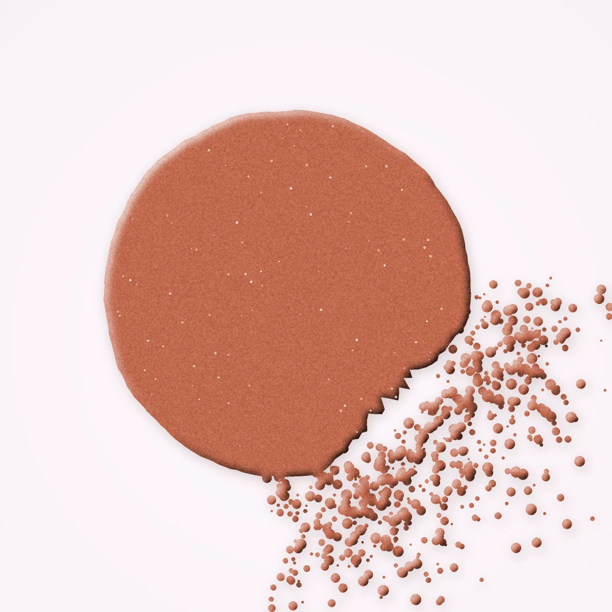 Blush Fluo Party effet mine reposée – Bonbon Néon, aperçu de la teinte 10 Terracotta