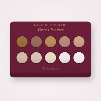 Palette yeux Grand Escalier à l'huile de jojoba – Balcon Pourpre, 12 × 1 g, teinte Tons nude