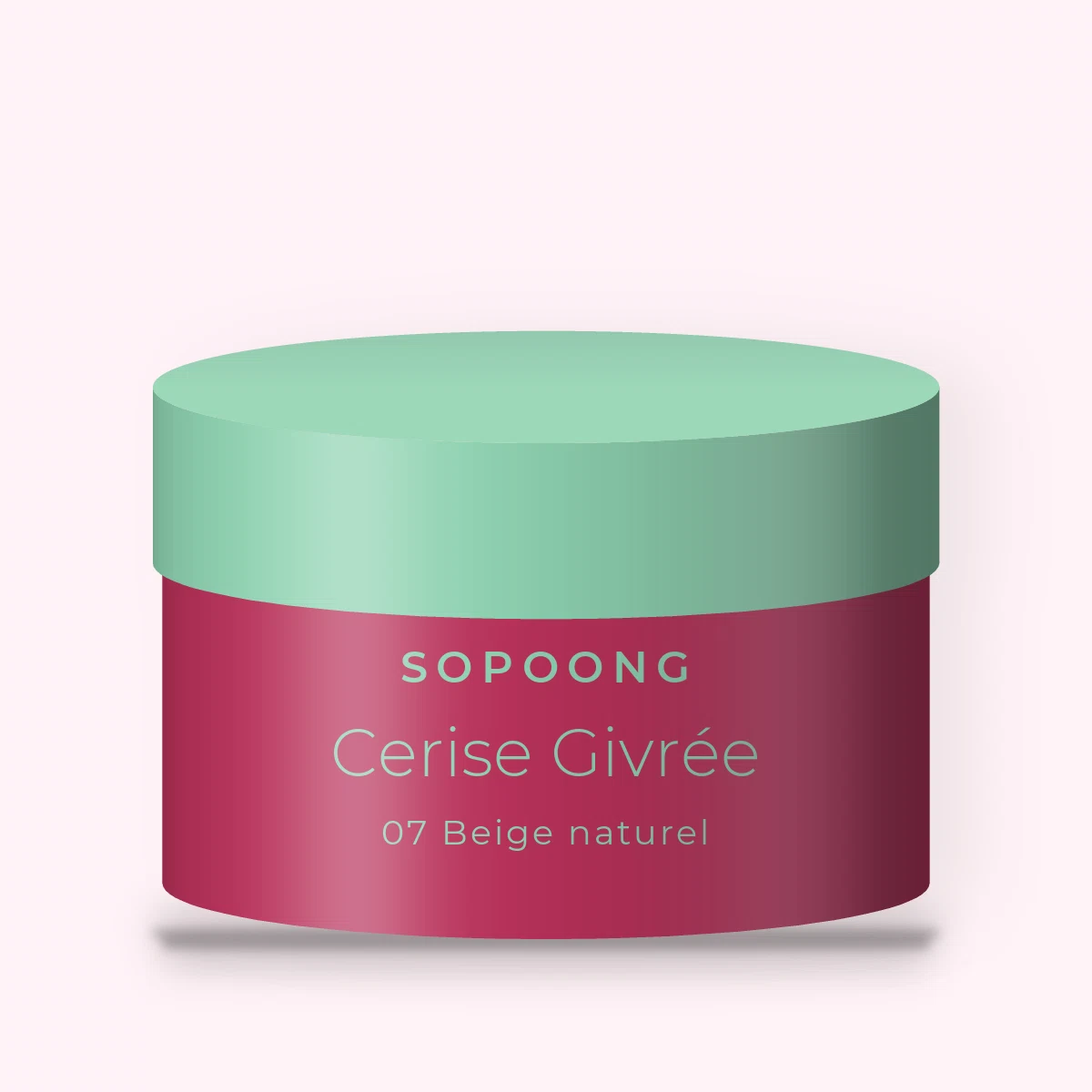 Poudre Cerise Givrée effet peau parfaite – Sopoong, pot 9 g, teinte 07 Beige naturel