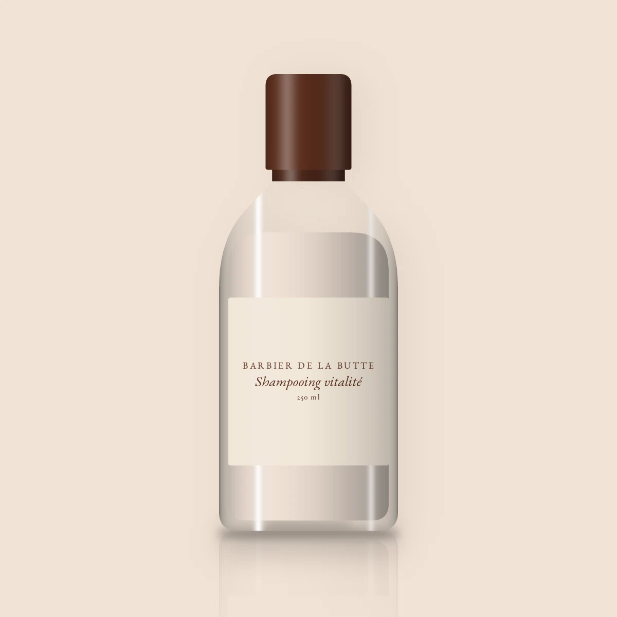 Shampooing vitalité à l'eau de rose – Barbier de la Butte, flacon 250 ml