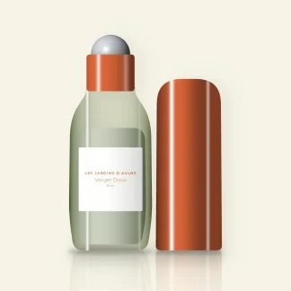 Déodorant Verger Doux réconfortant – Les Jardins d'Aulne, flacon roll-on 75 ml