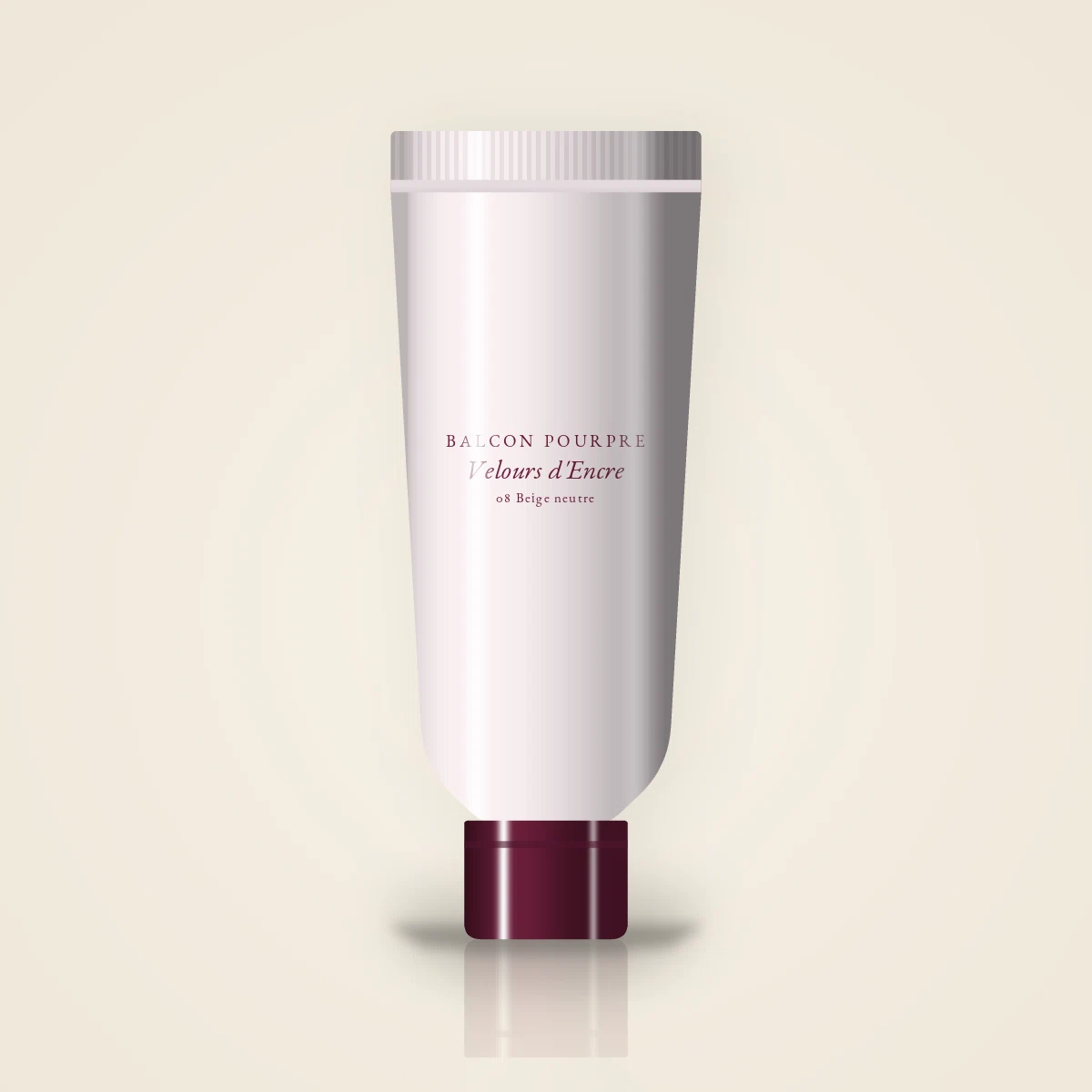 Fond de teint Velours d'Encre au panthénol – Balcon Pourpre, tube 30 ml, teinte 08 Beige neutre