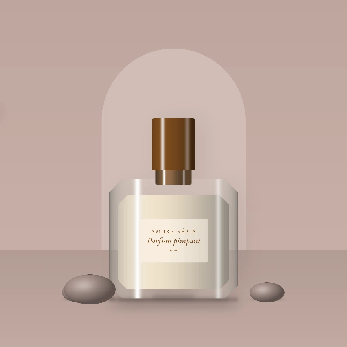 Parfum pimpant au bois de santal pour femme – Ambre Sépia, photo d'ambiance